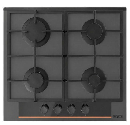 Plaque de Cuisson Encastrable Infinity H6002P07IS 4 Feux 60Cm Dark Inox