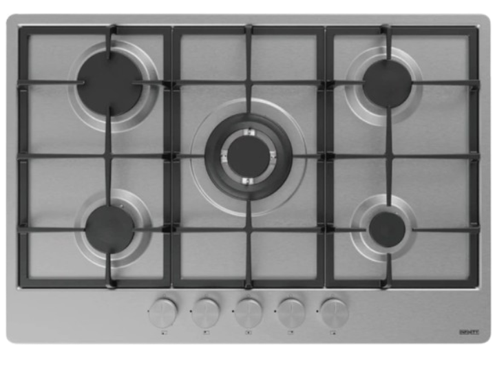 Plaque de Cuisson Encastrable Infinity H7102P07IS 5 Feux 75Cm Inox