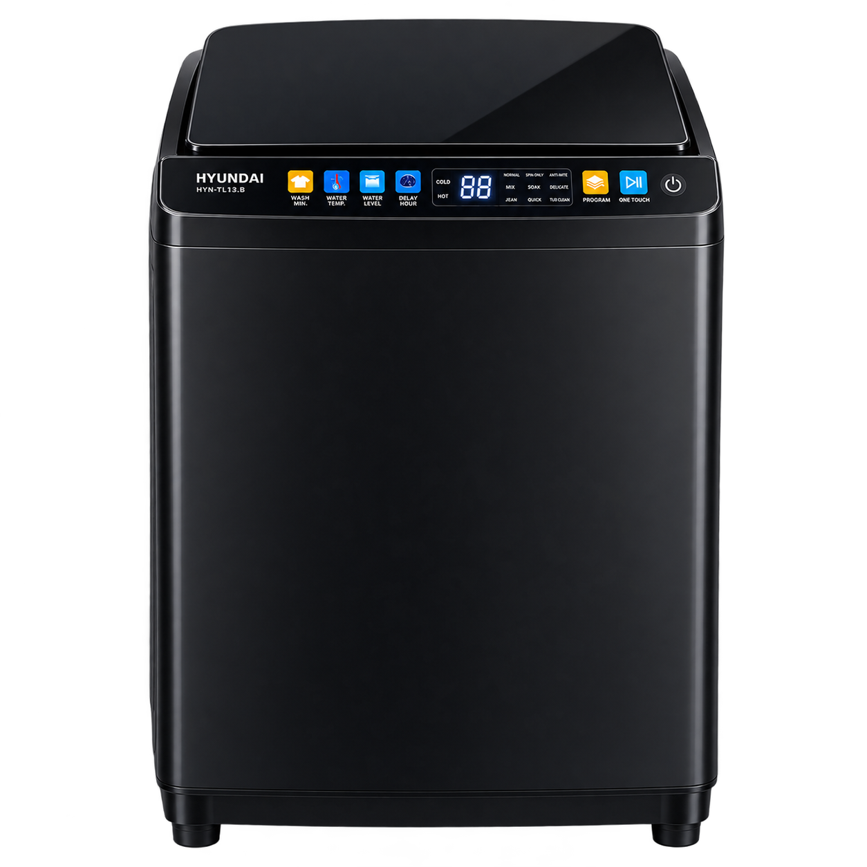 Lave-Linge Top 13 Kg, 750 Tr/min, Noir – Hyundai HYN-TL13.B