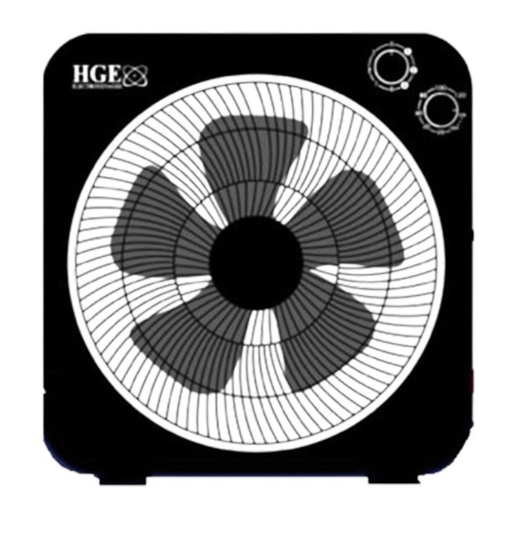 Ventilateur De Table HGE Extra Carré 50W - Noir