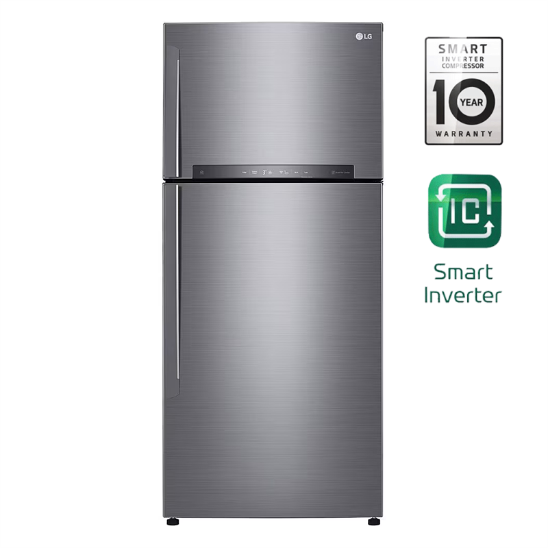 Réfrigérateur LG 506 Litres Smart Inverter | GN-H702HLHL - Platinum Silver
