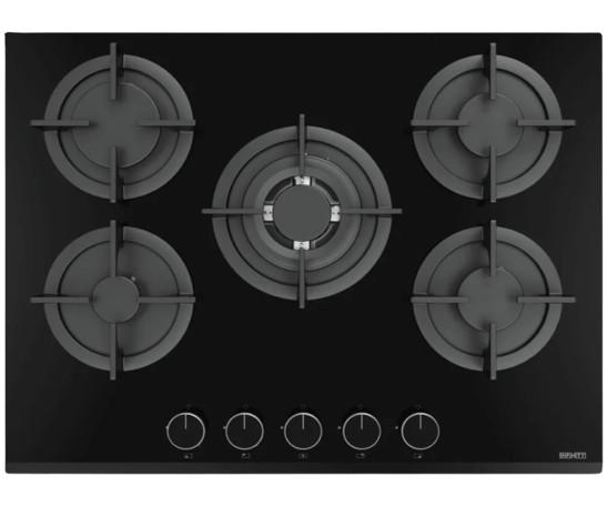 Plaque de Cuisson Encastrable Infinity H7010P30B 5 Feux 70Cm Noir